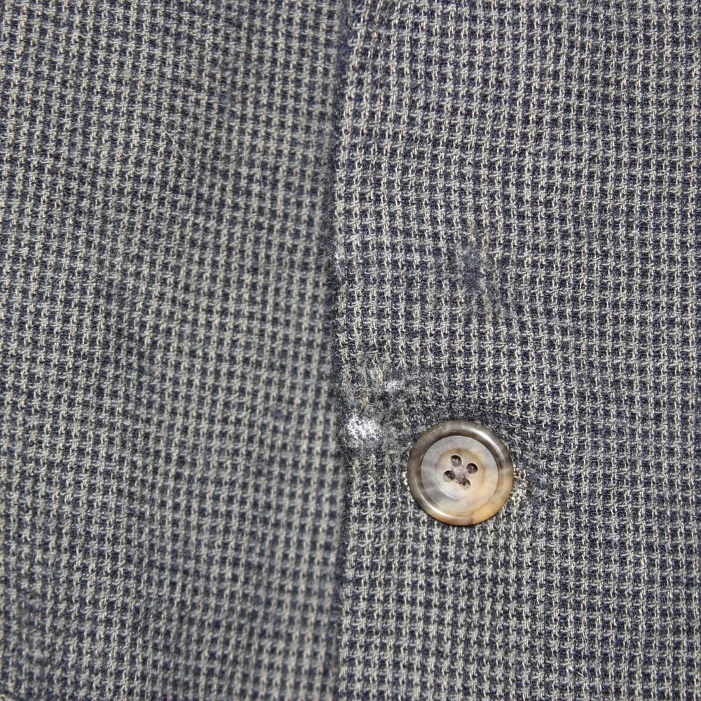 Oscar de la Renta Men's 40L 100% Wool Houndstooth Blazer Jacket Made in Colombia